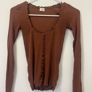 burnt orange wilfred top